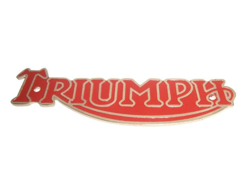 Vintage Triumph Gas/Petrol Heritage Tank Badge Motif Chrome & Red available at 