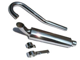 Chrome Trials Scrambler Exhaust Silencer And Pipe - Royal Enfield