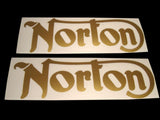 Pair Of Decal Stickers With Logo Fits Norton, Featherbed Models