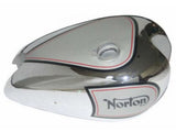 New Chromed Petrol Tank Silver Painted Fits Norton 16H ES2 Motorcycles