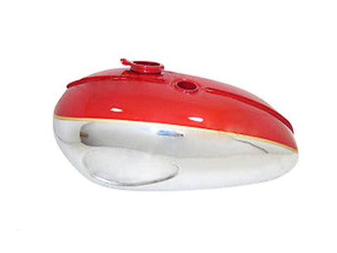 Hi Quality Red Painted Chrome Petrol Tank Fits BSA A65 2 Gallon Motorcycles 1968-69