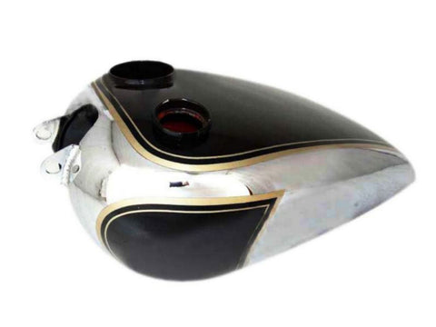 New Quality Chromed Petrol Tank Black Painted Fits Vintage BSA C10 C11 Models