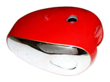 New Chrome Painted Red Plated Petrol Tank Fits BSA Goldstar A7 A10 Models