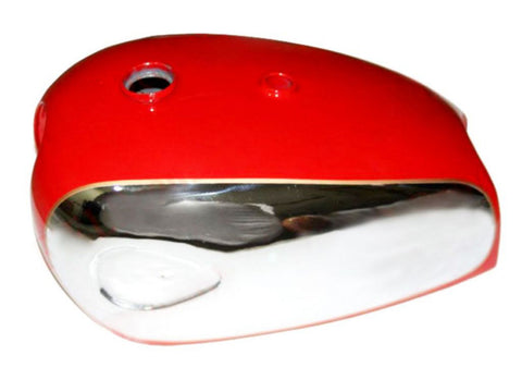 New Chrome Painted Red Plated Petrol Tank Fits BSA Goldstar A7 A10 Models