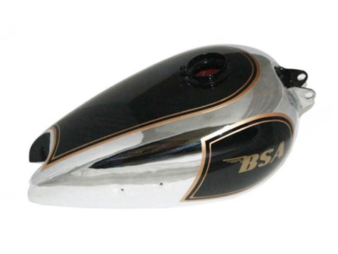 Chrome Plated Petrol Tank Black Painted Fits BSA M20 1930's Models