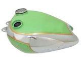 Chromed Green Painted Petrol Tank With Speedometer Fits Vintage BSA B31 Motorcycle.