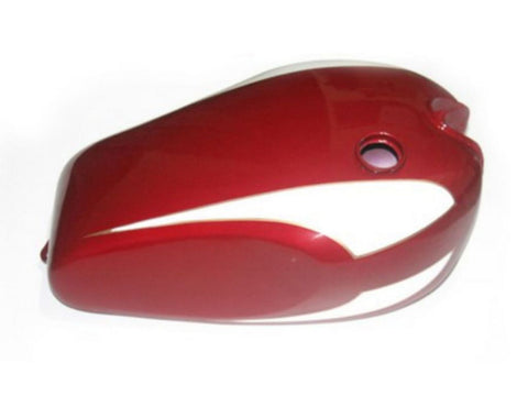 Custom, made Cherry Red- White Fuel Petrol Tank 4 Gallon Fits Vintage Triumph Trident T160