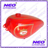 Red Painted Chrome Petrol Tank Fits BSA B31 Motorcycles