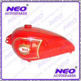 Red Painted Chrome Petrol Tank Fits BSA B31 Motorcycles