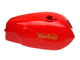 Red Painted Petrol Fuel Tank Fits Norton Motorcycles