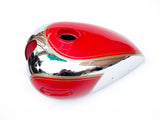 Petrol Fuel Gas Tank Red Painted Chrome Fits Vintage Ariel Motorcycles