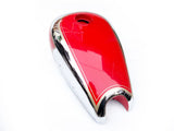 Petrol Fuel Gas Tank Red Painted Chrome Fits Vintage Ariel Motorcycles