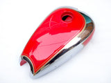 Petrol Fuel Gas Tank Red Painted Chrome Fits Vintage Ariel Motorcycles