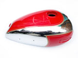 Petrol Fuel Gas Tank Red Painted Chrome Fits Vintage Ariel Motorcycles