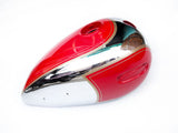 Petrol Fuel Gas Tank Red Painted Chrome Fits Vintage Ariel Motorcycles