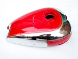 Petrol Fuel Gas Tank Red Painted Chrome Fits Vintage Ariel Motorcycles