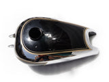 Petrol Fuel Gas Tank Chrome Plated Black Paint Fits BSA M20 Civilian