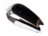 Petrol Fuel Gas Tank Chrome Plated Black Paint Fits BSA M20 Civilian