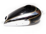 Petrol Fuel Gas Tank Chrome Plated Black Paint Fits BSA M20 Civilian