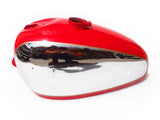 Chrome Red Painted Fuel Petrol Tank With Cap Fits  Vintage Panther 1000cc Motorcycle.