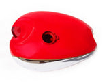 Chrome Red Painted Fuel Petrol Tank With Cap Fits  Vintage Panther 1000cc Motorcycle.
