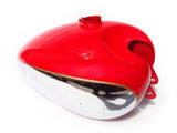 Chrome Red Painted Fuel Petrol Tank With Cap Fits  Vintage Panther 1000cc Motorcycle.