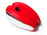 Chrome Red Painted Fuel Petrol Tank With Cap Fits  Vintage Panther 1000cc Motorcycle.
