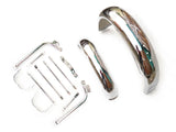 Chromed Front & Rear Fender Mudguard Complete Set With Stays Fit BSA Gold Star