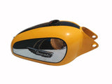 Petrol Tank Fuel Chrome Yellow & Black Fits Ducati 350CC Scrambler Models