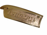 Special Brass Script Leg-shield Badge Fits Lambretta SX & LI Models available at Online at VintageTank24x7