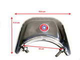 Chromed Mud Flap / Mudguard Extension Metal Fits Royal Enfield available at Royal Spares