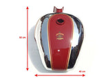 Brand New Chrome Tank Red & With Kneepad Fits Royal Enfield available at Online at VintageTank24x7