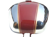 Brand New Chrome Tank Red & With Kneepad Fits Royal Enfield available at Online at VintageTank24x7