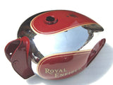 Brand New Chrome Tank Red & With Kneepad Fits Royal Enfield available at Online at VintageTank24x7