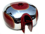 Brand New Chrome Tank Red & With Kneepad Fits Royal Enfield available at Online at VintageTank24x7