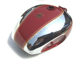 Brand New Chrome Tank Red & With Kneepad Fits Royal Enfield available at Online at VintageTank24x7