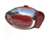 Brand New Chrome Tank Red & With Kneepad Fits Royal Enfield available at Online at VintageTank24x7