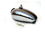 Brand New Customized Deluxe Petrol Tank Chromed/Black Fits Royal Enfield available at Online at VintageTank24x7