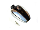 Brand New Customized Deluxe Petrol Tank Chromed/Black Fits Royal Enfield available at Online at VintageTank24x7