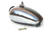 Brand New Customized Deluxe Petrol Tank Chromed/Black Fits Royal Enfield available at Online at VintageTank24x7