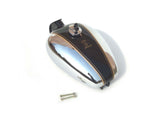 Brand New Customized Deluxe Petrol Tank Chromed/Black Fits Royal Enfield available at Online at VintageTank24x7