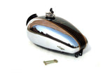 Brand New Customized Deluxe Petrol Tank Chromed/Black Fits Royal Enfield available at Online at VintageTank24x7