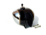 Brand New Customized Deluxe Petrol Tank Chromed/Black Fits Royal Enfield available at Online at VintageTank24x7