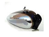 Brand New Customized Deluxe Petrol Tank Chromed/Black Fits Royal Enfield available at Online at VintageTank24x7