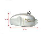 New Silver Painted Clubman Petrol Tank Fits Royal Enfield 350cc/500cc Models available at Online at VintageTank24x7