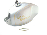 New Silver Painted Clubman Petrol Tank Fits Royal Enfield 350cc/500cc Models available at Online at VintageTank24x7
