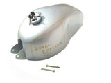 New Silver Painted Clubman Petrol Tank Fits Royal Enfield 350cc/500cc Models available at Online at VintageTank24x7