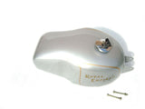 New Silver Painted Clubman Petrol Tank Fits Royal Enfield 350cc/500cc Models available at Online at VintageTank24x7