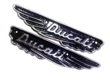 New Pair Ducati Scrambler Petrol Gas Fuel Tank Badge Motif Emblem Alloy For Vintage - Vintage Tanks Online