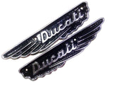 New Pair Ducati Scrambler Petrol Gas Fuel Tank Badge Motif Emblem Alloy For Vintage - Vintage Tanks Online